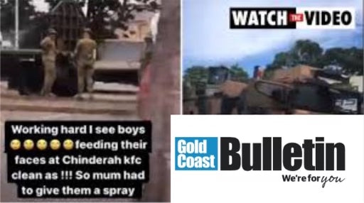 Woman blasted for calling Chinderah soldiers ‘****ing wankers’ in viral video