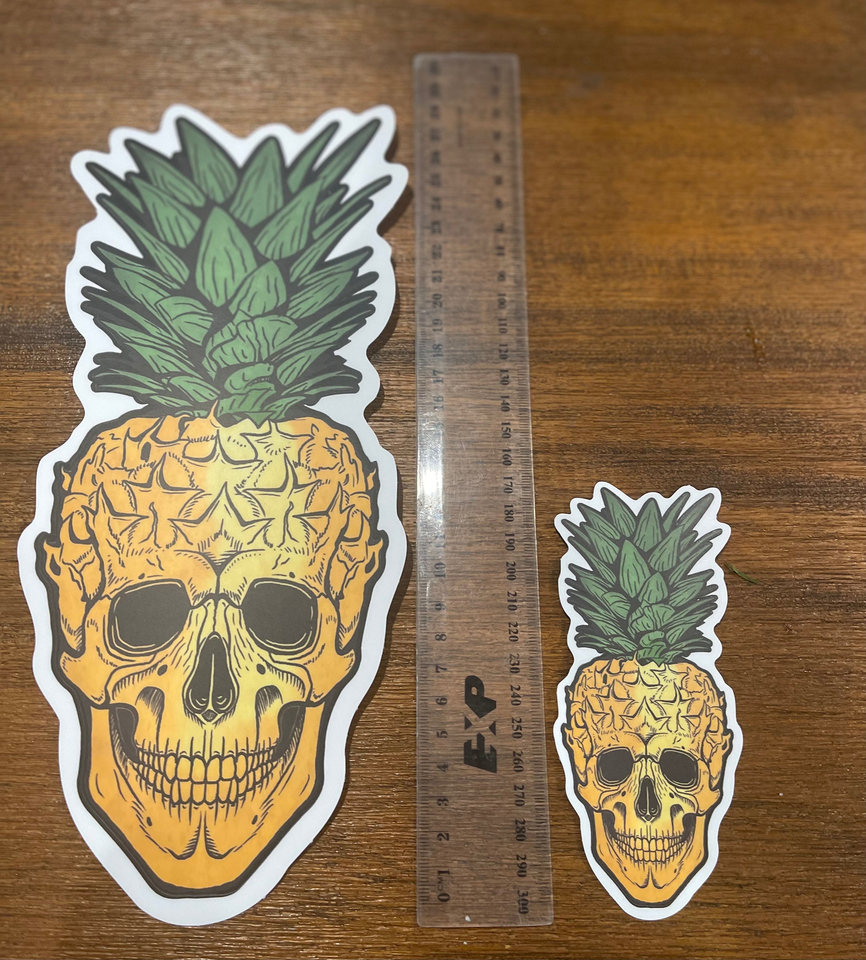 TPE Pineapple skull sticker - Extra large