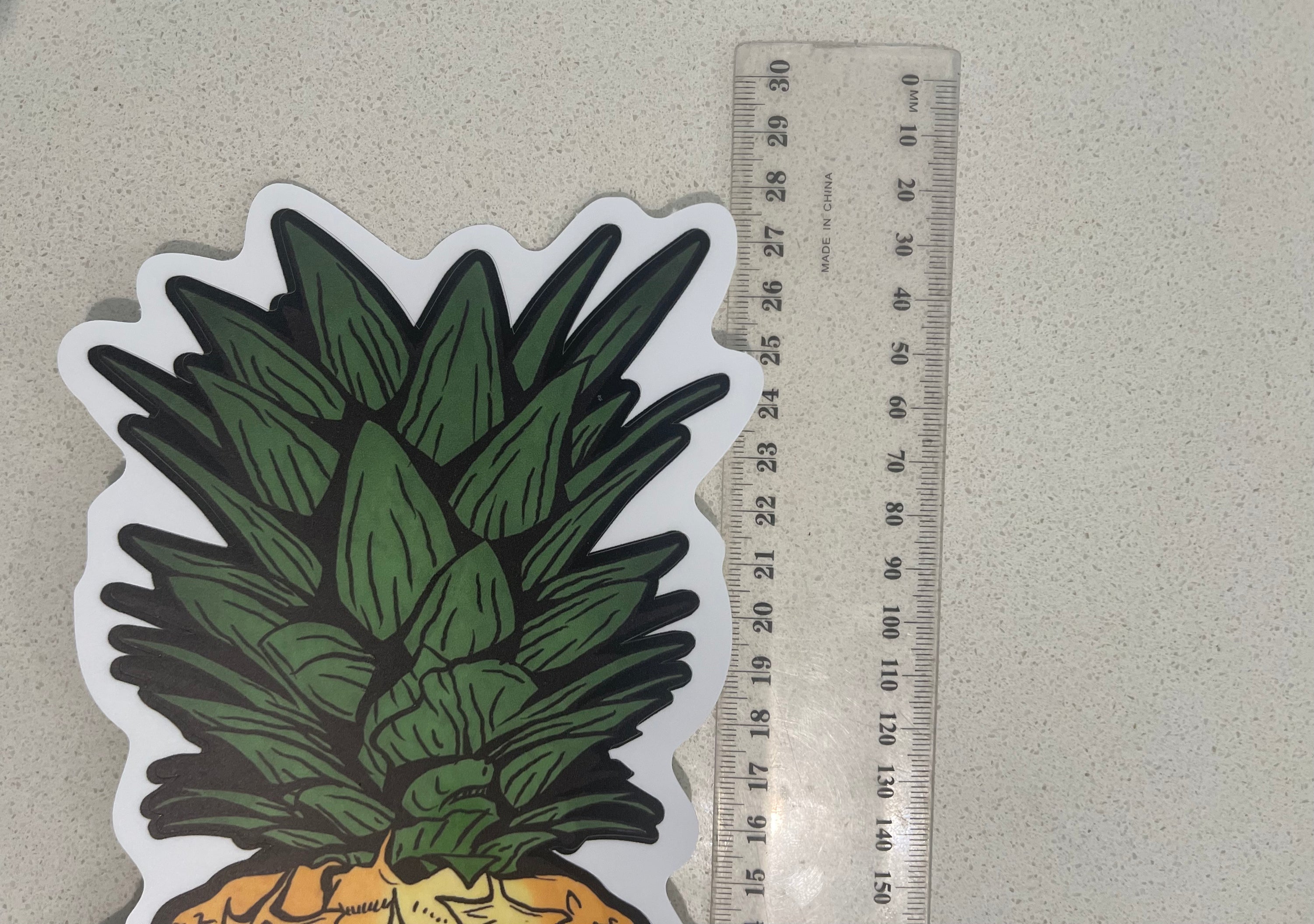 TPE Pineapple skull sticker - Extra large