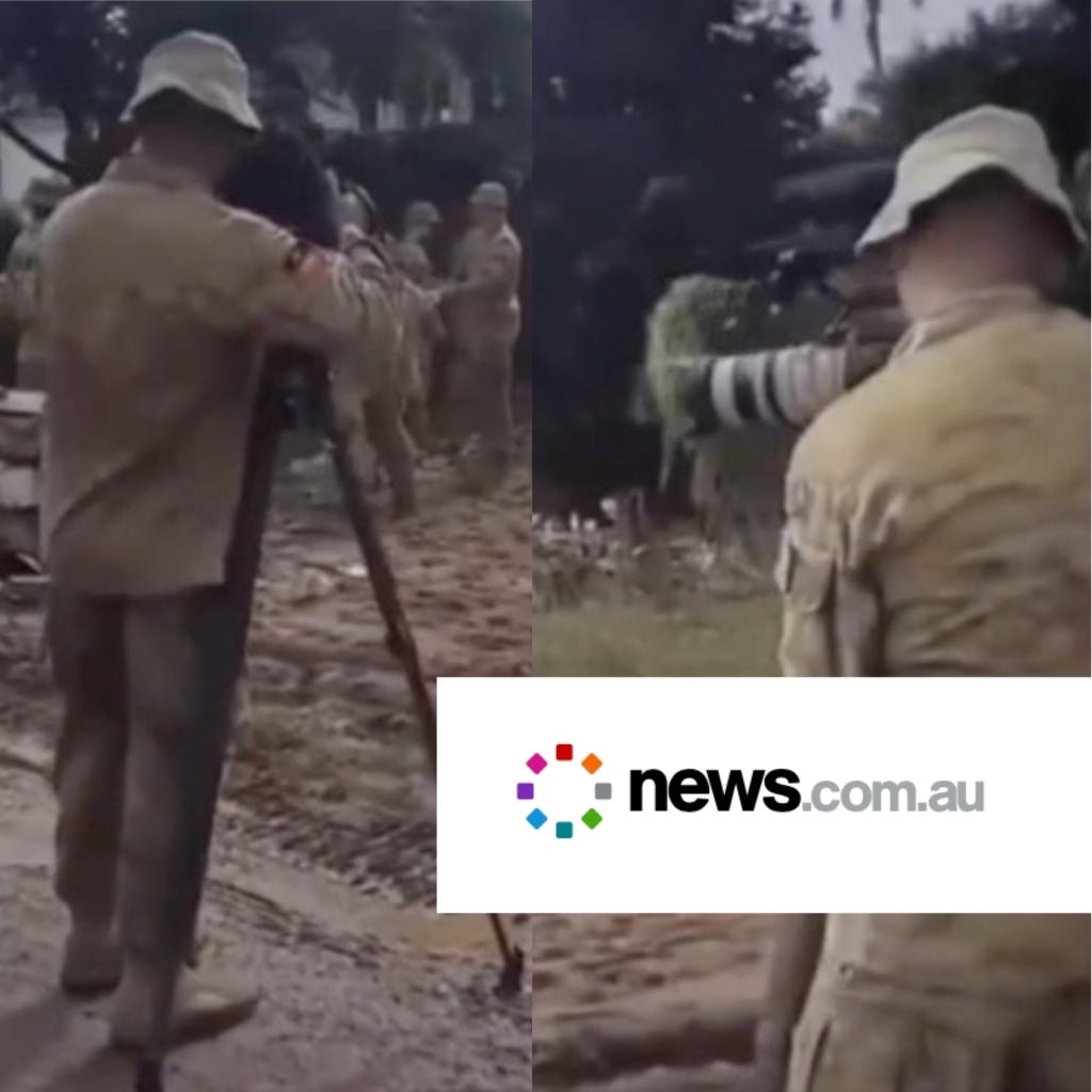 Australian Defence Force flood effort ridiculed after footage of staged photo shoot emerges